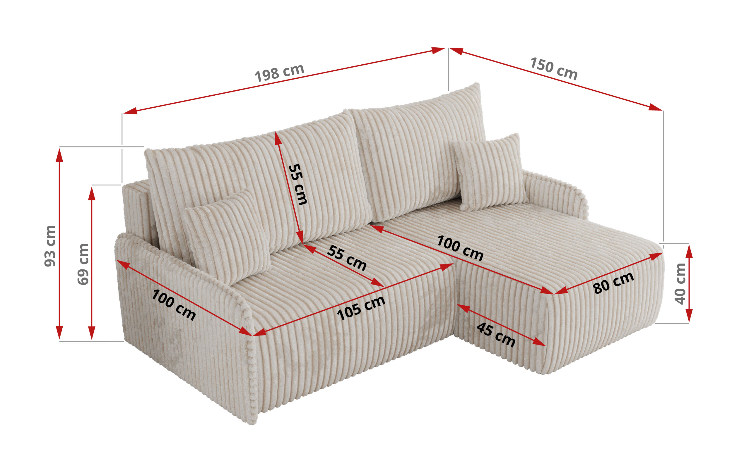 Narożnik ARPA L - Tilia 01 - beżowy - OUTLET - 42_1